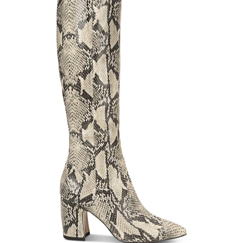 Sam Edelman Hai Knee High Boot Beach Multi Snake Size 10.5